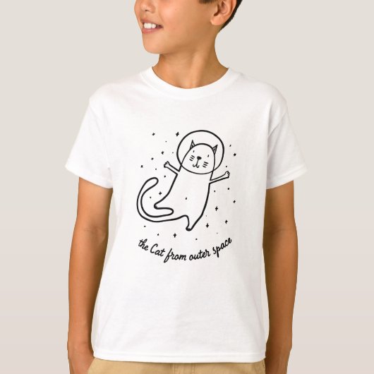 The Cat From Outer Space Funny Astronaut Kitty T-shirt (Voorkant)