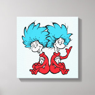 The Cat in the Pet Thing 1 & Thing 2 Canvas Afdruk