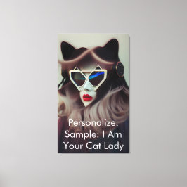 The Cat Lady (Customizable) Canvas Afdruk