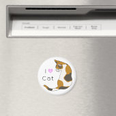 The cat which turns around　(tortoise-shell cat) magneet (Insitu (Vaatwasser))