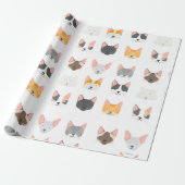 The Cat's Meow Cat Lover Verjaardags Wrapping Pape Cadeaupapier (Uitgerold)