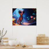 The Cave Dweller AI Alien Poster (Keuken)