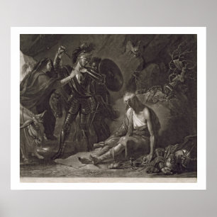 The Cave of Despair, van Spenser, gegraveerd door Poster