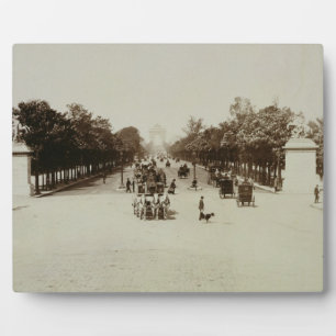 The Champs Elysées, Parijs (foto sepia) Fotoplaat