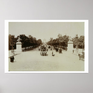 The Champs Elysées, Parijs (foto sepia) Poster