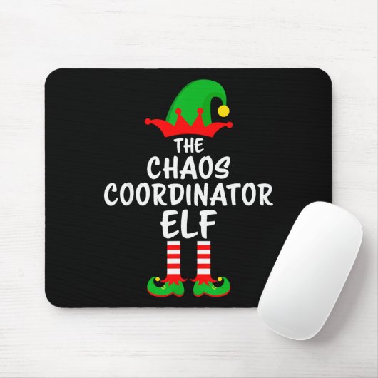 The Chaos Coordinator Elf Matching Family Christma Muismat (Met muis)