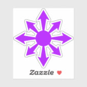 The Chaos Star - v2 (paarse) Sticker (Vel)