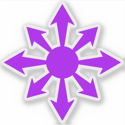 The Chaos Star - v2 (paarse) Sticker (Voorkant)