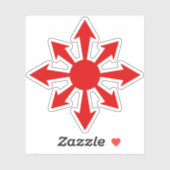 The Chaos Star - v2 (rood) Sticker (Vel)