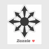 The Chaos Star - v2 (zwart) Sticker (Vel)