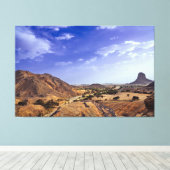 The charming beauty of desert nature under a blue  canvas afdruk (Insitu (Houten vloer))