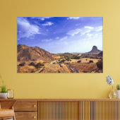 The charming beauty of desert nature under a blue  canvas afdruk (Insitu (Woonkamer))