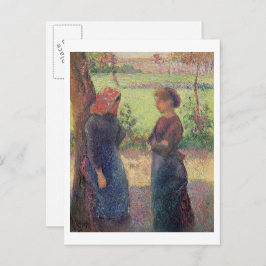 The Chat, c.1892 (olie op canvas) Briefkaart (Voorkant / Achterkant)