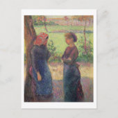 The Chat, c.1892 (olie op canvas) Briefkaart (Voorkant)