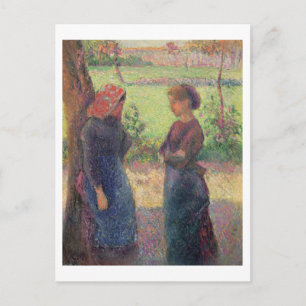 The Chat, c.1892 (olie op canvas) Briefkaart