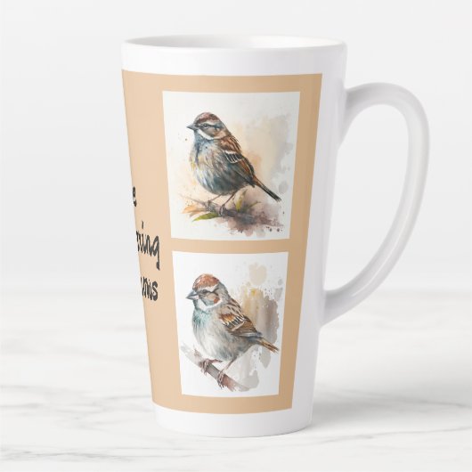 The Chattering Sparrows - Mahjong Referentie Latte Mok (Rechts)