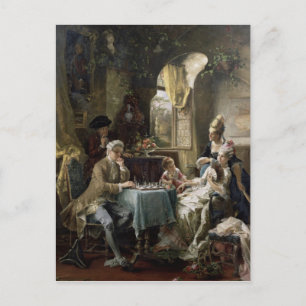 The Chess Players, 1887 2 Briefkaart