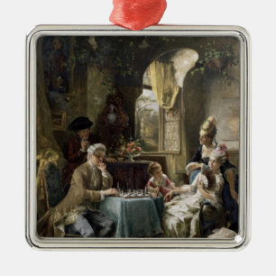 The Chess Players, 1887 2 Metalen Ornament