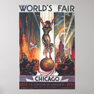 The Chicago World's Fair 1933 Vintage Poster