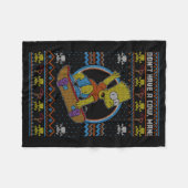 The Christmas Bart Don't Have A Cow Ugly Sweater  Fleece Deken (Voorkant (Horizontaal))