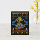 The Christmas Bart Don't Have A Cow Ugly Sweater  Kaart (Gele Bloem)