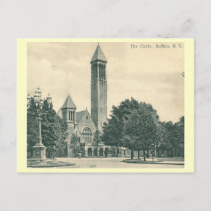 The Circle, Buffalo, Vintage van New York Briefkaart
