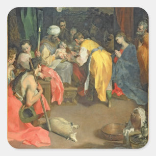 The Circumcision of Christus, 1590 (olie op canvas Vierkante Sticker