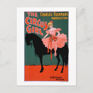 The Circus Girl - Woman on Horse Theatrical Briefkaart