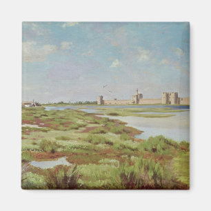 The City Walls of Aigues-Mortes, 1867 Magneet
