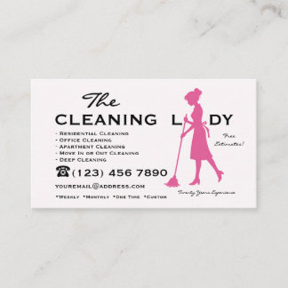 The Cleaning Lady House Schoonmaakdiensten Visitekaartje
