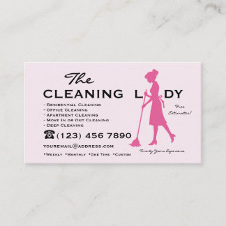 The Cleaning Lady House Schoonmaakdiensten Visitekaartje