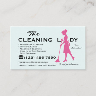 The Cleaning Lady House Schoonmaakdiensten Visitekaartje