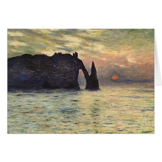 The Cliff Etretat, Sunset by Claude Monet (Voorkant Horizontaal)
