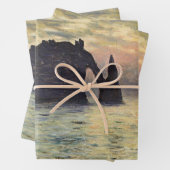 The Cliff Etretat, Sunset by Claude Monet Inpakpapier Vel (In situ)