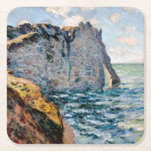 The Cliff of Aval, Monet Vierkante Kartonnen Onderzetter