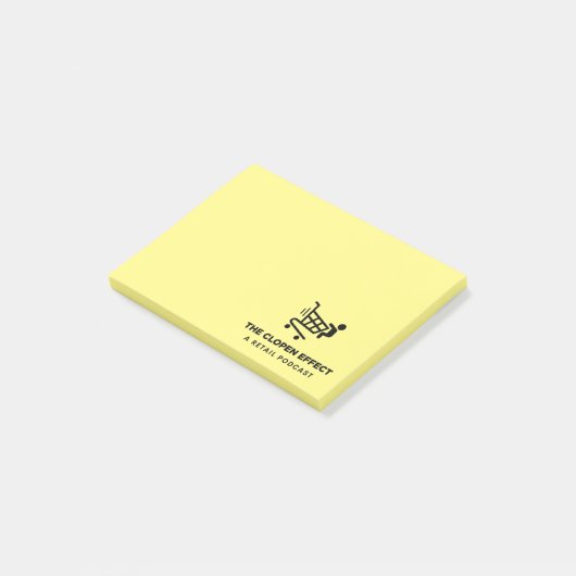 The Clopen Effect - Black Logo Post-it Notes (Schuin)