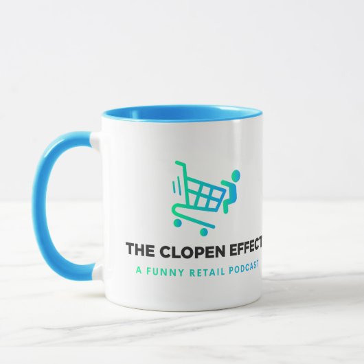 The Clopen Effect - Black Logo Two-Tone Coffee Mug (Gauche)