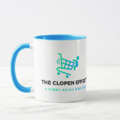 The Clopen Effect - Black Logo Two-Tone Coffee Mug Mok (Links)