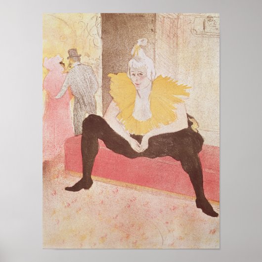 The Clowness Cha-U-Kao Seated, 1896 Poster (Voorkant)