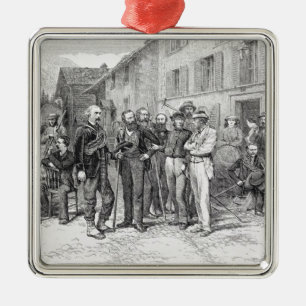 The Club Room of Zermatt in 1864, uit 'The Ascent' Metalen Ornament