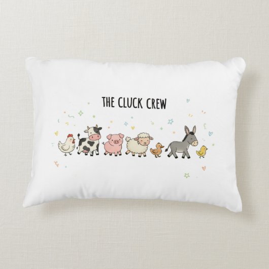 "The Cluck Crew" Accent Kussen (Achterkant)