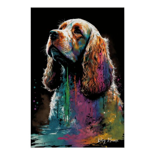 The Cocker Spaniel Dog - Composition 003 Perfect Poster (Voorkant)
