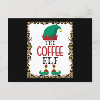 The Coffee Elf Leopard Elf Christmas Gift Briefkaart