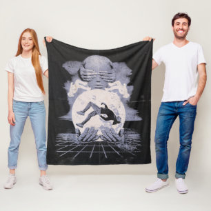 The Collapse - Techno-Dystopian Streetwear Ontwerp Fleece Deken