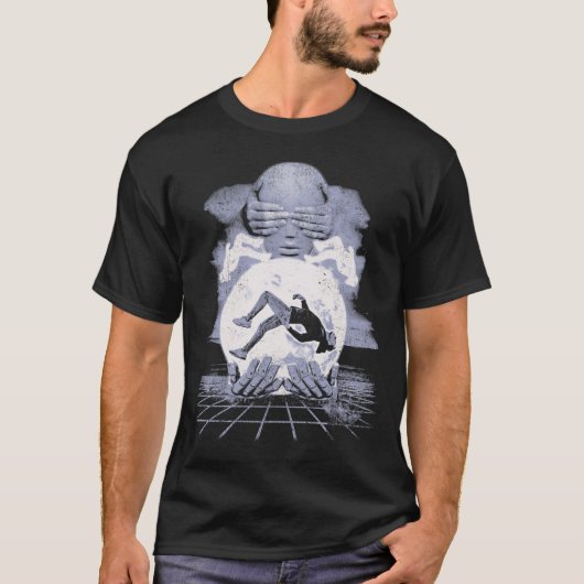 The Collapse - Techno-Dystopian Streetwear Ontwerp T-shirt (Voorkant)