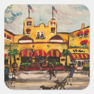 "The Colony Hotel, Delray Beach, Florida" ticker Vierkante Sticker