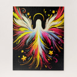The  Colorful Abstract Floating Angel Legpuzzel