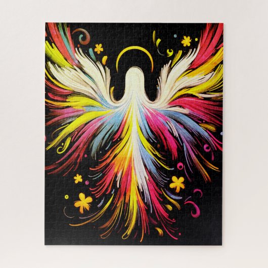 The Colorful Abstract Floating Angel Legpuzzel (Verticaal)