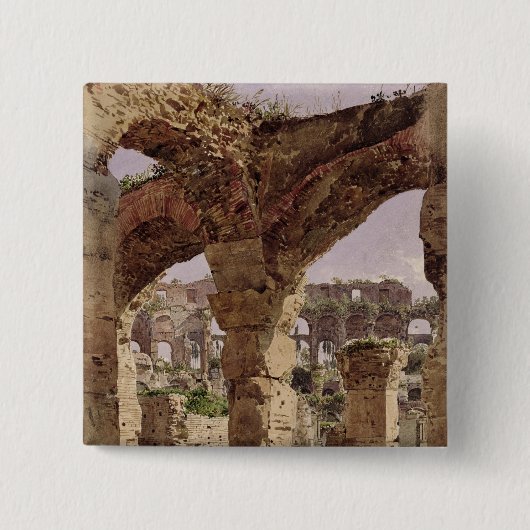 The Colosseum, Rome, 1835 Vierkante Button 5,1 Cm (Voorkant)