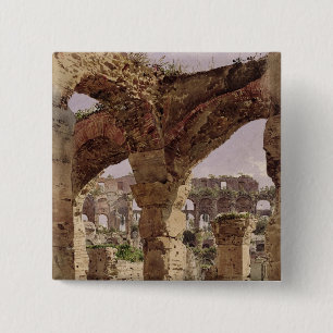 The Colosseum, Rome, 1835 Vierkante Button 5,1 Cm